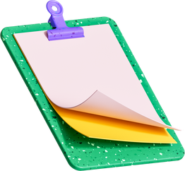 3D Clipboard with Paper